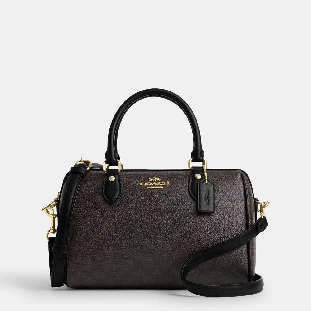 Coach Rowan Satchel Bag In Signature Canvas